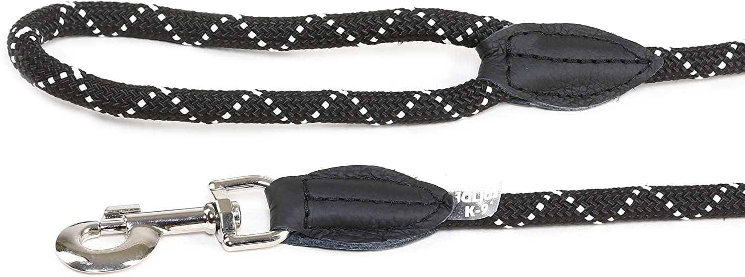 Julius-K9 IDC Retriever Leash with Training Collar, 12 mm x 1.2 m, Fluorescent Black - Pet Shop Luna