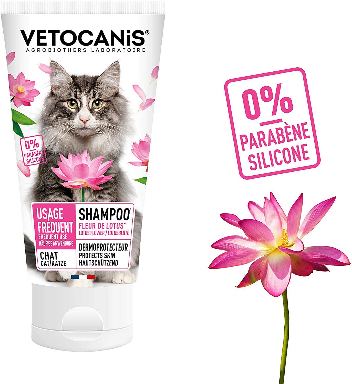 Vetocanis Regular Use Soft and Shiny Coat Shampoo for Cats, 0.308 kg - Pet Shop Luna