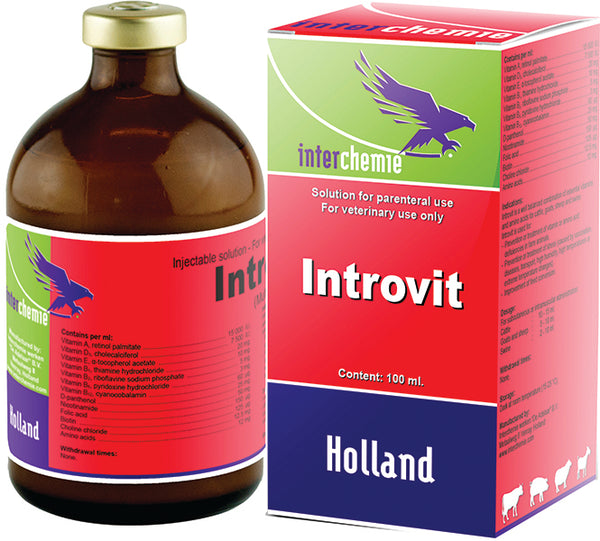 Introvit 100ml (Multi Selevit Plus) Vitamina E ormone crestita caprini, ovini, bovini, suinetti - Pet Shop Luna