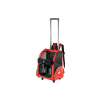 Trolley transport bag Red / Black, 32 x 28 x 51 cm for dogs, cats - Pet Shop Luna