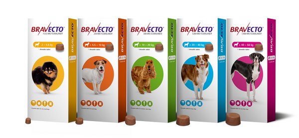 Bravecto Chews for Dogs 12 weeks protection External Antiparassitic / Compresse Masticabili per Cani < 1 tablet > - Pet Shop Luna