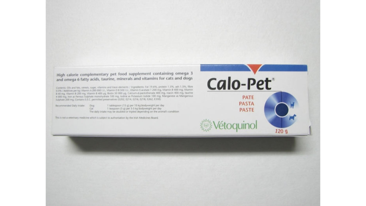 Calo-Pet Pasta 120g integratore alimentare e calorico che contiene oligoelementi e vitamine per cani e gatti. nutritional and caloric supplement containing trace elements and vitamins for dogs and cats. - Pet Shop Luna