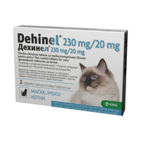 Dehinel 230mg / 20mg for cat 2 or 30 tablets / dewormer for cats - Pet Shop Luna
