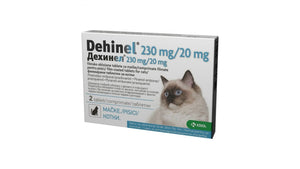 Dehinel 230mg / 20mg for cat 2 or 30 tablets / dewormer for cats - Pet Shop Luna