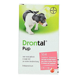 Drontal Puppy dewormer Liquid 50ml / Vermifugo orale per cuccioli - Pet Shop Luna