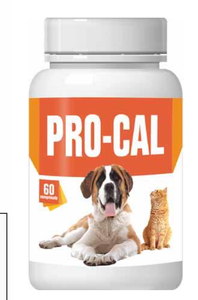 Pro-Cal 60 tablets Growth promoter in dogs and cats in the first 14 months of life, and in adult animals during pregnancy and lactation - Pet Shop Luna
