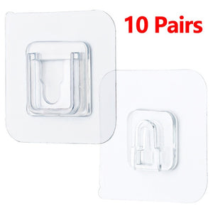 Double-Sided Adhesive Wall Hooks Hanger Strong Hooks Transparent