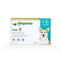 Simparica Dogs 3 tablets, pesticide for ticks and fleas and treatment of mange / per cani - Pet Shop Luna